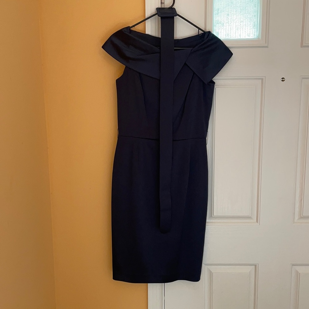 Dark Blue Ellen Tray Strapless Dress
